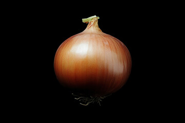 Single Onion on Black.