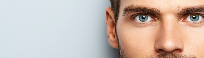 Fototapeta premium Close up of male dermal filler. Wellbeing with surgeon and filler technology