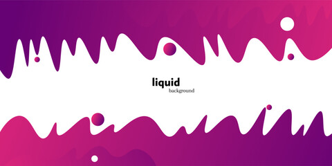 Colorful purple and pink liquid shapes on white background. Liquid style vector abstract composition. Eps10 vector