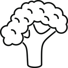 This simple broccoli icon represents the concept of healthy eating