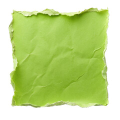 Obraz premium Green paper, isolated on transparent png background,