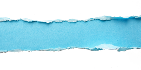Blue paper, isolated on transparent png background,