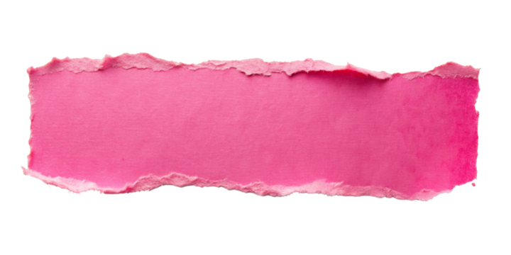Pink paper, isolated on transparent png background,