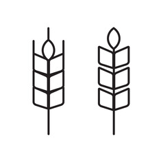 Rice icon. Wheats rye rice ears. barley field cereal nutritious. wheat grain. Vector illustration