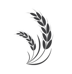 Rice icon. Wheats rye rice ears. barley field cereal nutritious. wheat grain. Vector illustration