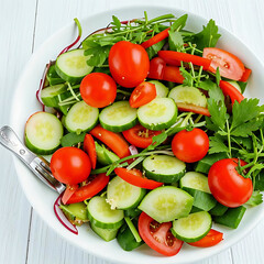 fresh vegetables on a plate