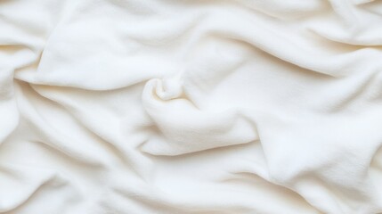 The soft white towel showcases elegant wavy folds, creating a calming texture ideal for cosmetic beauty treatments in salons or at home SEAMLESS PATTERN