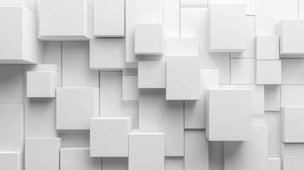 Abstract White Cube Pattern