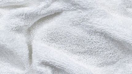 Fototapeta premium The soft white towel showcases elegant wavy folds, creating a calming texture ideal for cosmetic beauty treatments in salons or at home SEAMLESS PATTERN