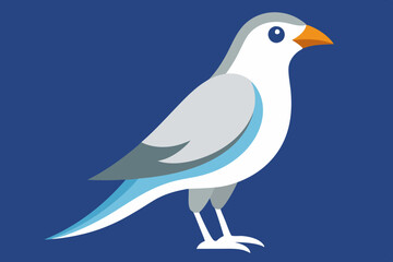 A cute siberian bird vector art illustration