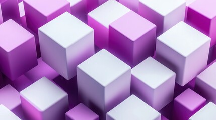 Obraz premium Abstract Purple and White Geometric Pattern