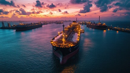 Obraz premium Commodity price shifts driven by supply and demand dynamics in energy markets, influenced by global policies.