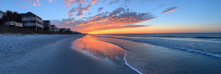 Beach Sunset Panorama