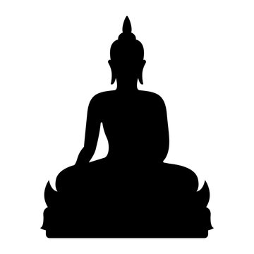 recommend clip art: silhouette buddha, buddhism icon, buddha symbol vector