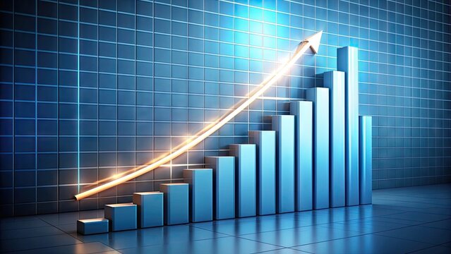 A sleek, modern graph shows a sharp upward trajectory, illustrating a significant boost in revenue and exponential growth in business profitability and success.