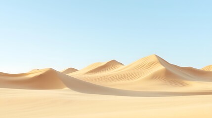 Desert Landscape with Blue Sky.