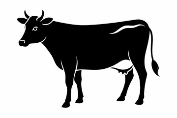 Fototapeta premium A cow silhouette vector illustration