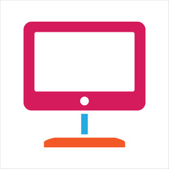 pc vector icon line template