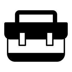 Briefcase black icon