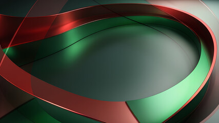 Abstract green red glowing wave pattern for a modern business card design, backdrop, empty space for text