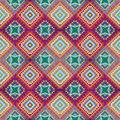 Seamless ethnic traditional combined with geometric shape,folk,ikat,embroidery style and design for fabric design,carpet,printings,clothing,wrapping.