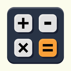 Obraz premium Calculator app icon. Calculator application icon. 