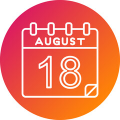 18 August Vector Icon Design