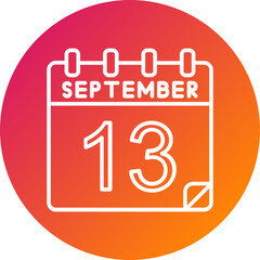 13 September Vector Icon Design