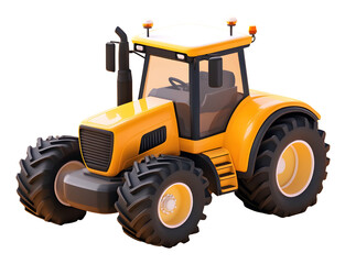 Obraz premium Advanced Agricultural Tractor 3D Icon for Smart Farming