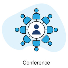 Conference icon, Professional Conference Solutions for Effective Collaboration icon, Host and Attend Conferences with Seamless Connectivity icon