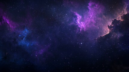 Fototapeta premium In the depths of space, a brilliant starfield background accompanied by a starry outer space background texture.