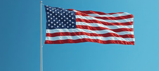 Obraz premium America country flag. USA 4th of July Memorial or Independence day. Generative AI technology. 