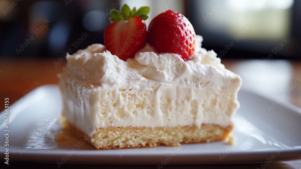 Canvas Prints cheesecake with strawberries