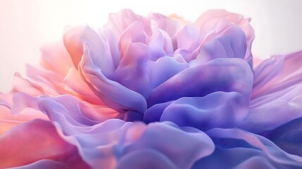Obraz premium Oversized Blooming Peony Petals in Futuristic Floral Art Style with Soft Lighting