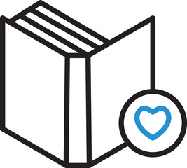 Book and Heart Icon