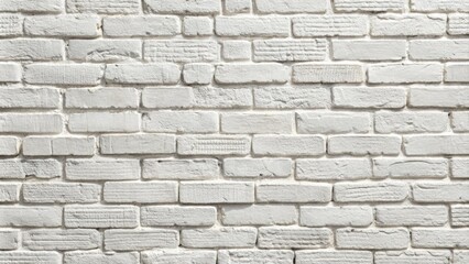 Obraz premium Classic white brick wall texture with subtle worn mortar grooves, providing a rustic and versatile background for product, fashion, or lifestyle photography.