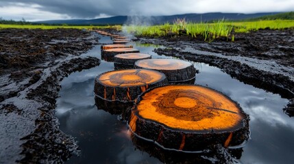 The destruction of peatlands releases stored carbon and contributes to climate change
