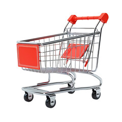 shopping cart isolated on white