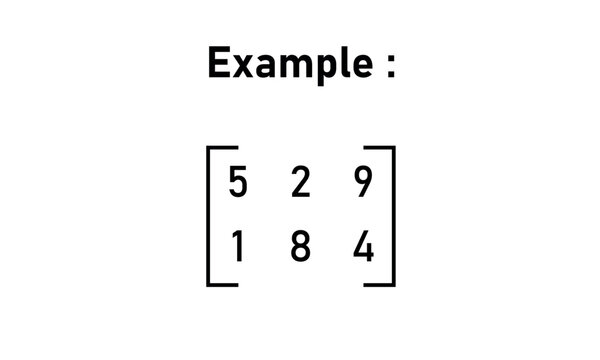 Example of matrix in linear algebra. Mathematical resources for students and teachers.