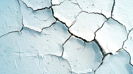 Fototapeta premium Close-up of dry cracked earth showcasing texture and pattern. Ideal for themes of drought, environment, and natural disasters.