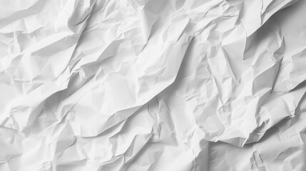 Fototapeta premium Crumpled Sheet Of White Paper