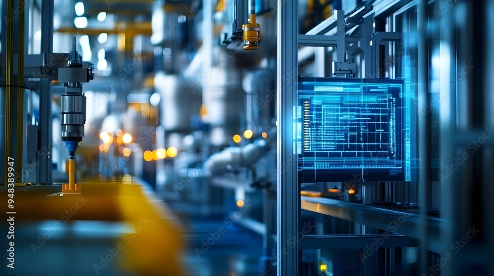 Wall mural a cutting edge smart factory leveraging the power of iot technology to enable sophisticated real tim
