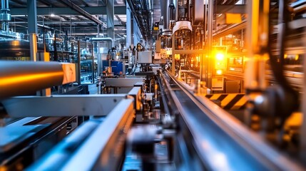 A photograph of a state of the art smart factory featuring advanced IoT integrated systems that enable real time monitoring optimization and seamless control of the manufacturing workflow