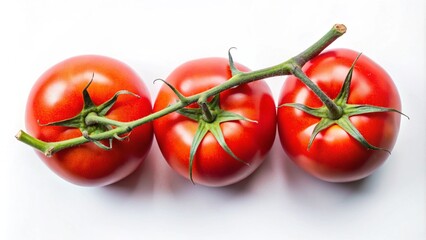 Red tomatoes on a branch