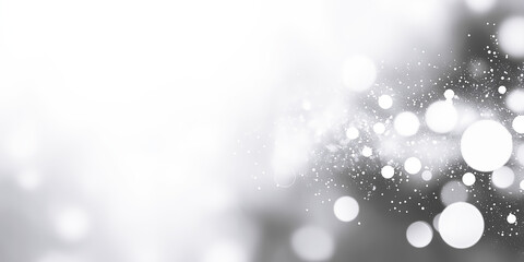 Abstract bokeh, futuristic light, white and gray color background, blured pattern. 3D illustration.	
