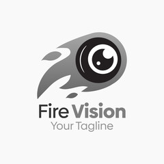 Fototapeta premium Fire Vision Logo Design Template. Good for Business, Agency, Community and Organization