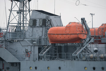 WARSHIP - Lifeboat on the rescue deck 