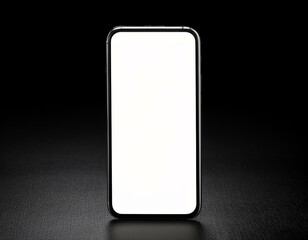 Smartphone With Blank Screen on a black background