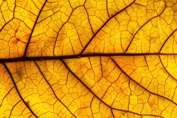 Obraz premium Close-up of a leaf's veins