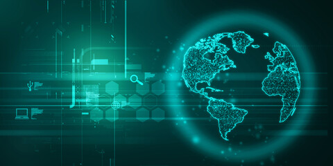 2d illustration world map abstract background
